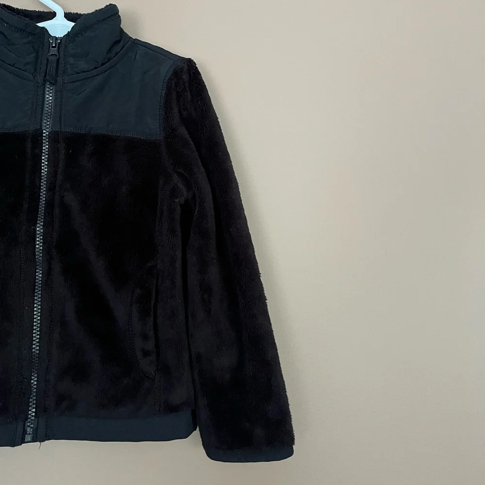{The Children's Place} Fleece Full Zip Jacket in Black - Girls XS (4)